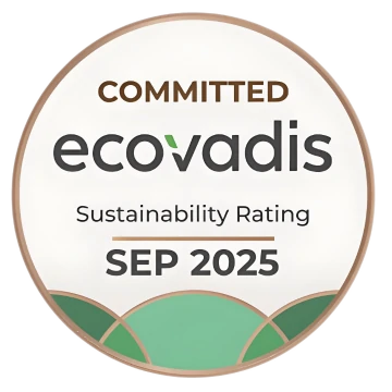 ISO14001・ISO45001 規格に準拠し、Ecovadis による企業社会的責任認証を取得しています